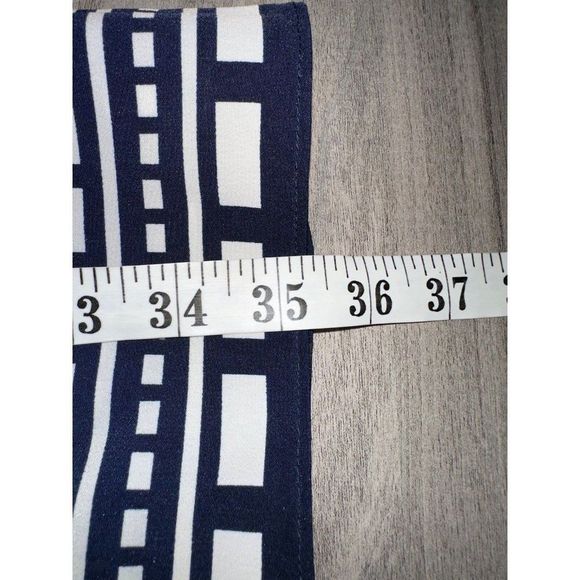 A3 crown ivy dress womens size 4 navy white geo preppy - Picture 5 of 7